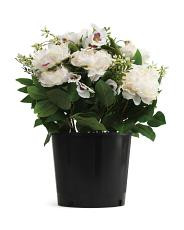 23in Outdoor Safe Faux Peony Drop-in Arrangement | TJ Maxx