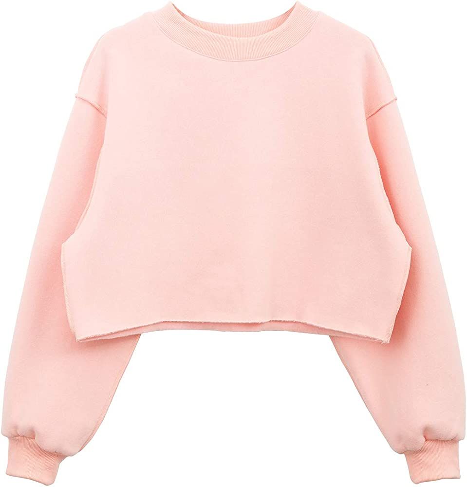 Pink Crop Sweater | Amazon (US)