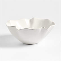White Ruffle 11" Small Bowl + Reviews | Crate & Barrel | Crate & Barrel