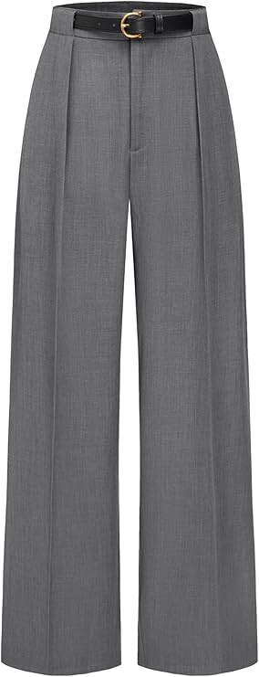 CIDER Women's Pants Dress Pants Women Wide Leg Pants for Women Mid Waist Solid Pocket Straight Le... | Amazon (US)