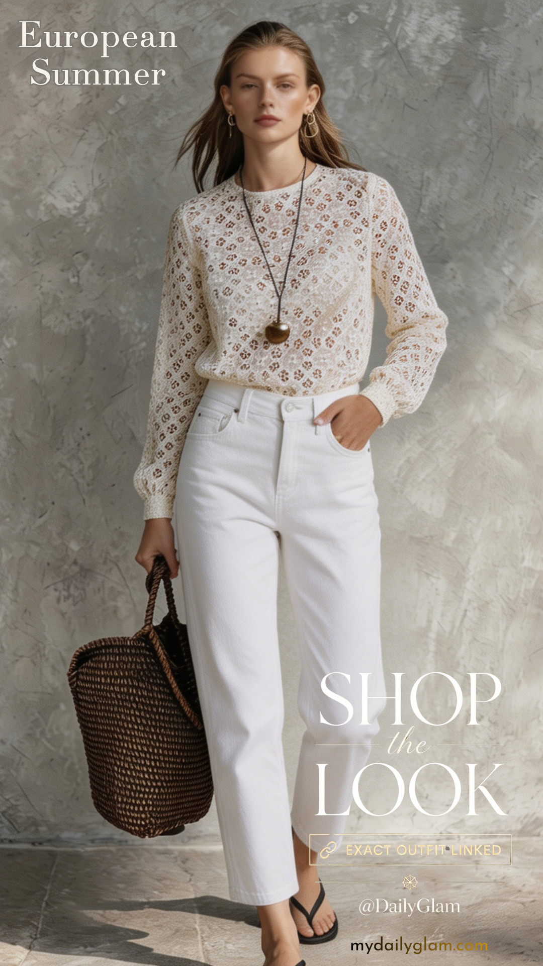 Coastal Grandma Chic All White Lace Top Denim Outfit For Women 40+

#CoastalGrandmaStyle #LaceBlouseOutfit #AllWhiteSummerLook 

 #LTKootd #LTKOver40 #LTKWorkwear