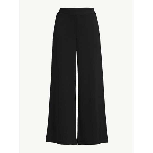 Scoop Women's Scuba Knit Wide Leg Pants, Sizes XS-XXL | Walmart (US)