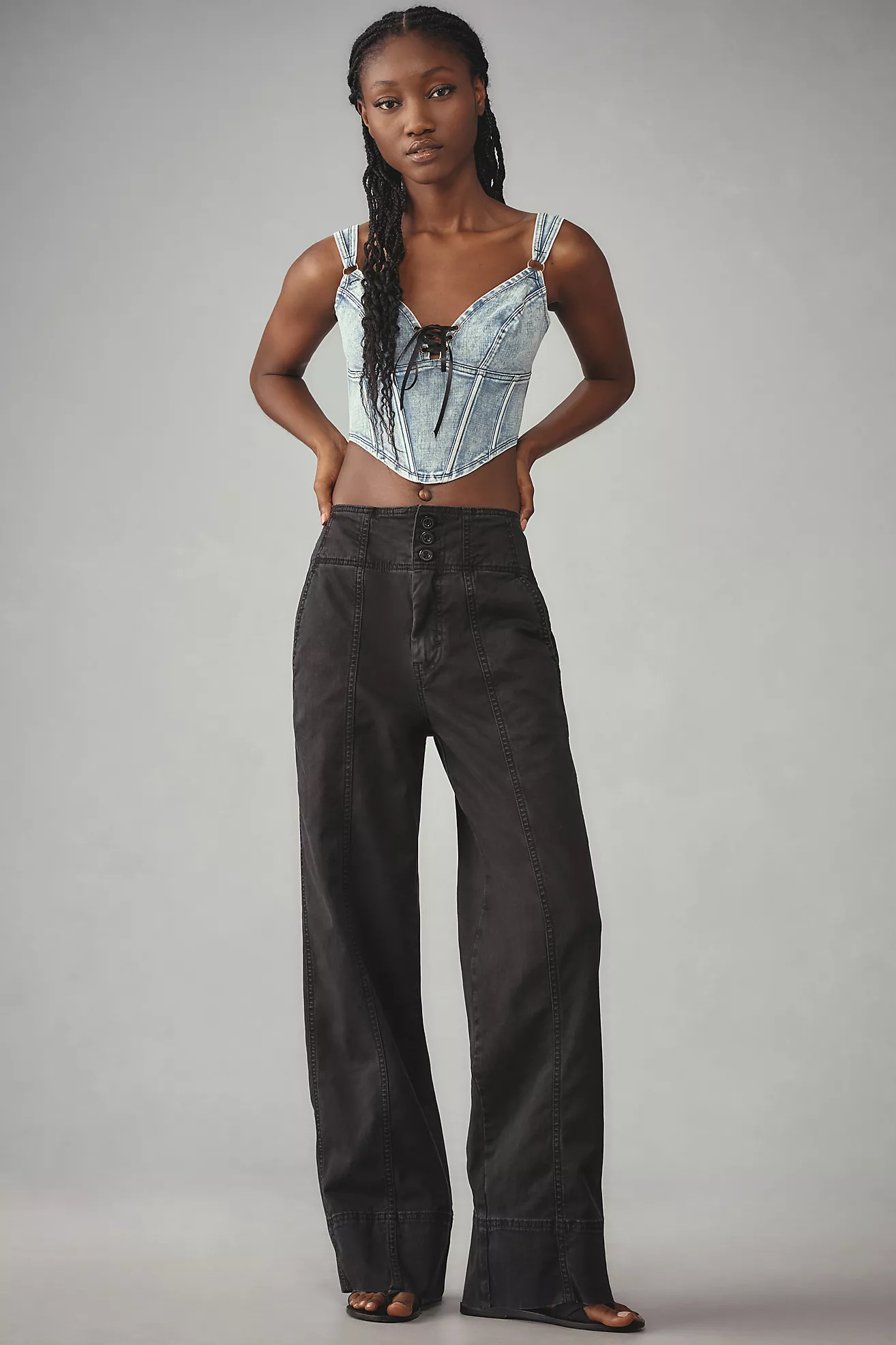 The Seamed Flare Pants by Pilcro | Anthropologie (US)