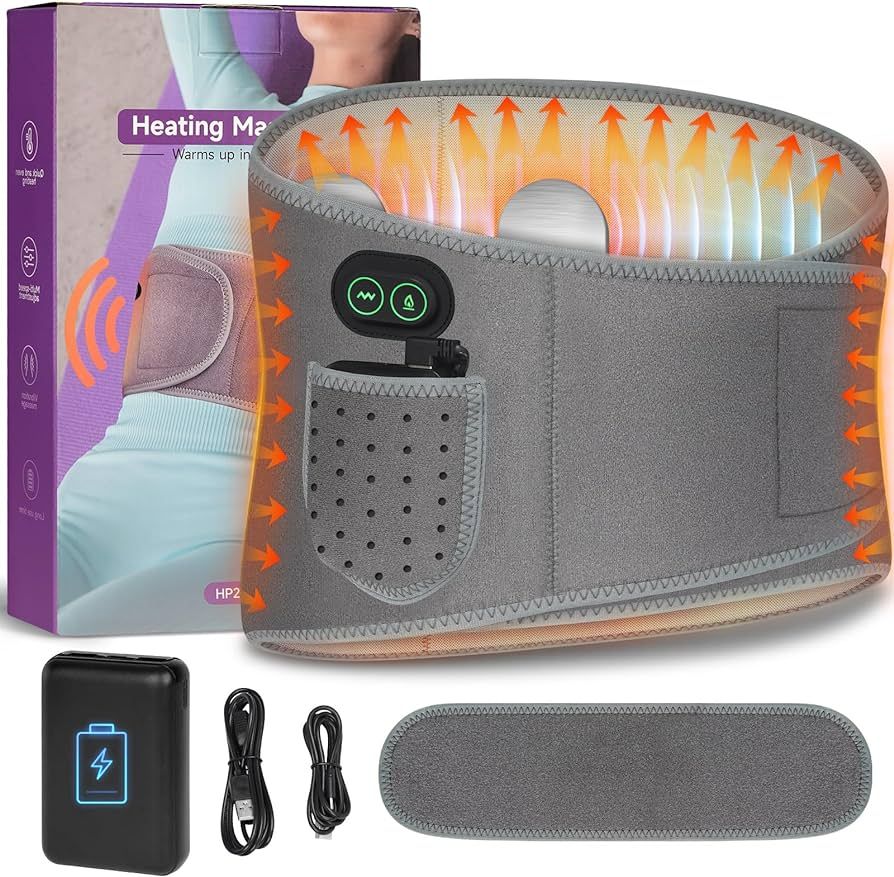 Heating Pad for Back,60” Large Heating Pad for Back Pain Relief with 3 Vibration Massage Modes ... | Amazon (US)