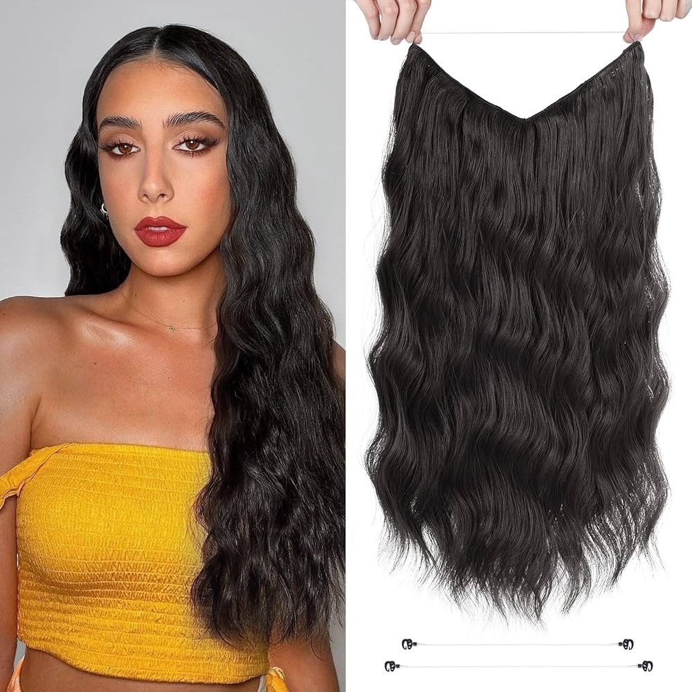 YOGFIT Wreathband Hair Extensions 1 Way Adjustable Headband Size Curly Wavy Wigs Invisible Secret... | Amazon (US)