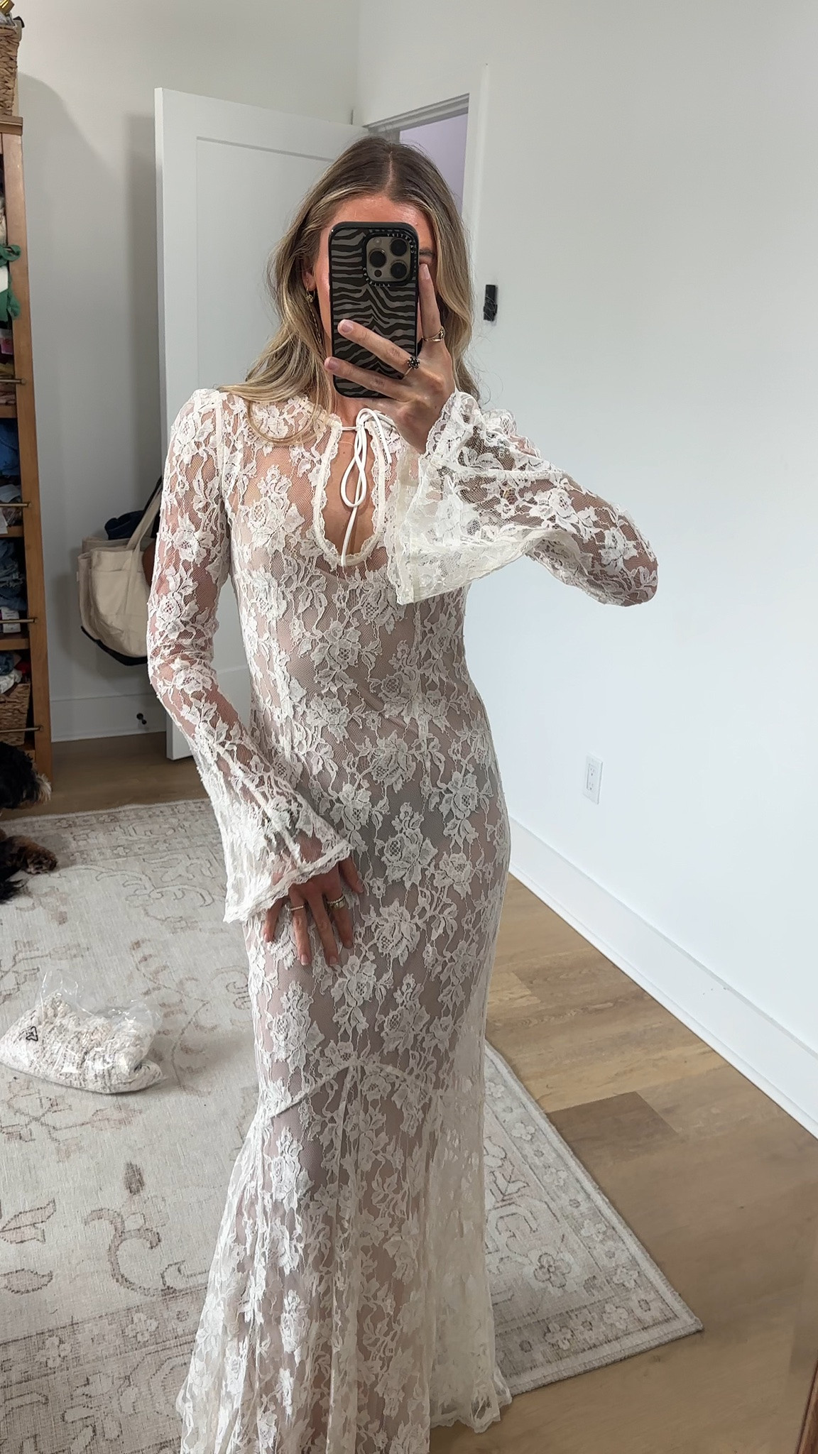 Stone cold fox x revolve grace gown. the struggle of finding white dresses in August-September is so real I ordered what felt like half the @Revolve  website lol (filmed back in Aug) definitely some really good white dress options for different occasions 💍 5’4/xs 

#whitedress #2027bride #bridaldresses #whitedresshaul #bridaleradress

#LTKootd #LTKWedding #LTKdayinmylife