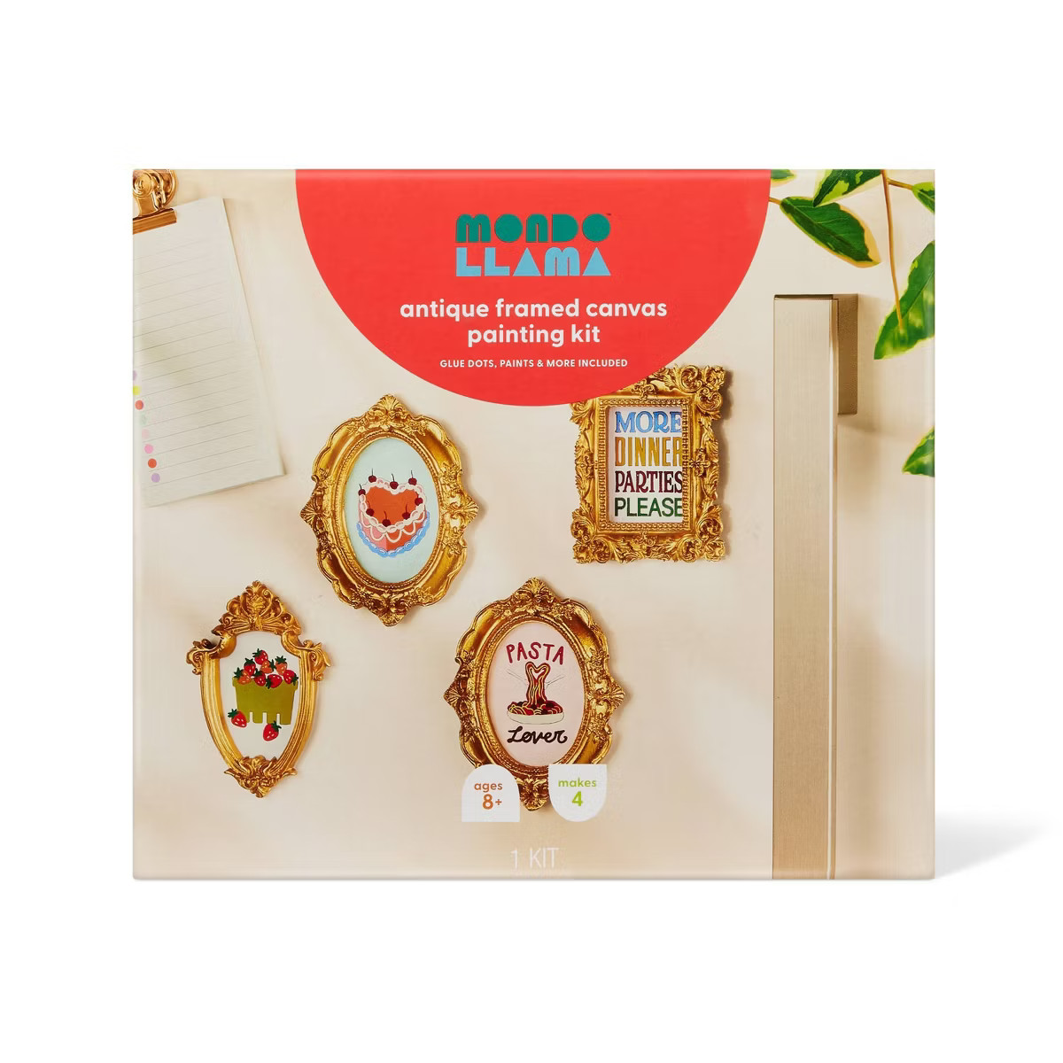 4ct Mini Paint by Number Fridge Gallery Craft Kit - Mondo Llama™ | Target