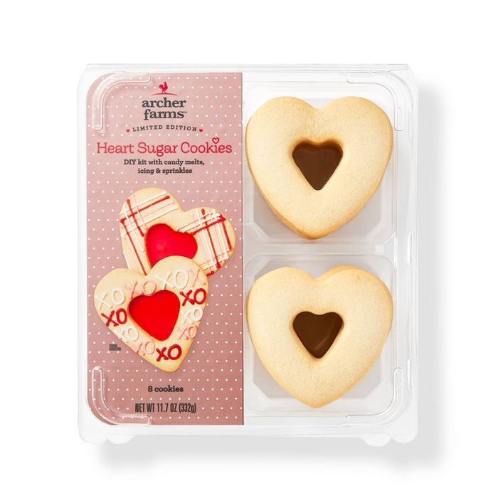 Valentine's Day Heart Sugar Cookie DIY Kit - 8ct - Archer Farms™ | Target