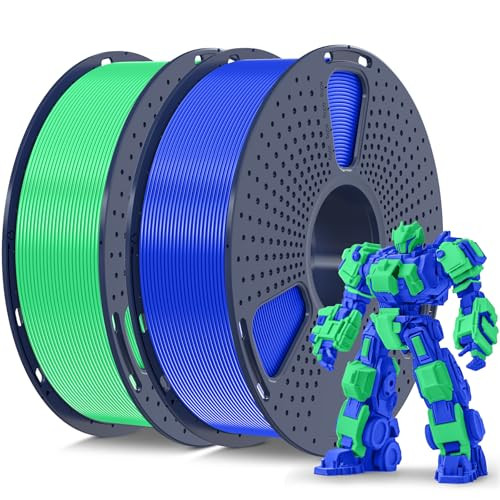 SUNLU 3D Printer Filament PLA Plus 1.75mm 2KG, SUNLU Neatly Wound PLA Filament 1.75mm PRO, PLA+ Filament for Most FDM 3D Printer, Dimensional Accuracy +/- 0.02 mm, 1 kg Spool, 2 Packs, Blue+Green | Amazon (US)