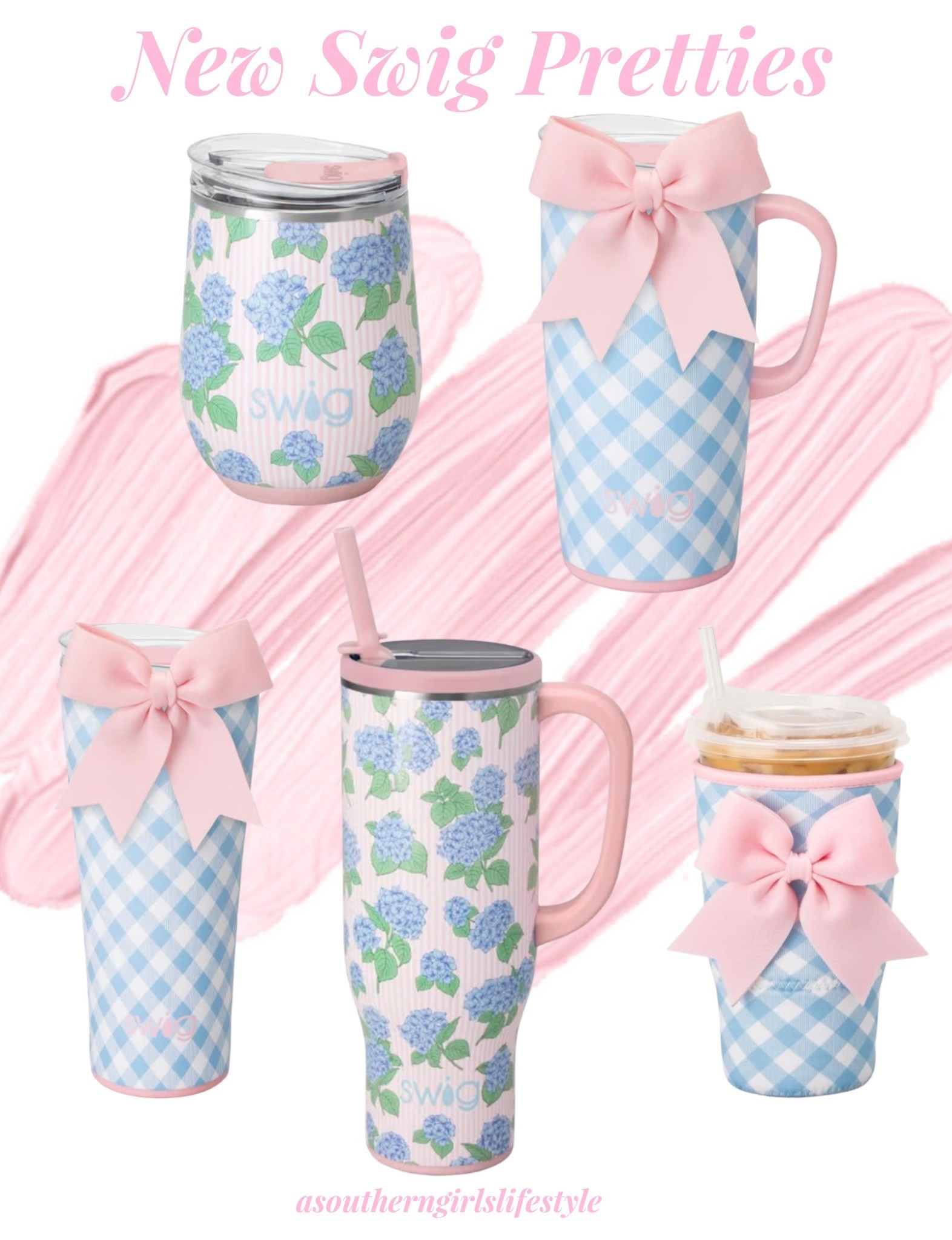 This Launch 😍 Sweet Preppy Perfection! From Tumblers to a Iced Cup Sleeve (I like these for water bottles too)

Blue Gingham topped with a Pink Bow & Pink Stripes with Blue Hydrangeas 


#LTKSeasonal #LTKActive #LTKTravel