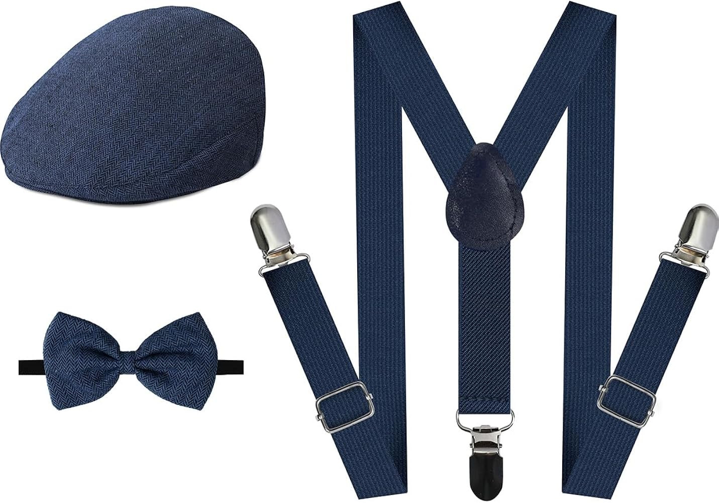 A&J DESIGN Baby Boy Driver Cap, Toddler 3pcs Newsboy Cap & Suspender & Bow Tie (3 Months - 9 Year... | Amazon (US)