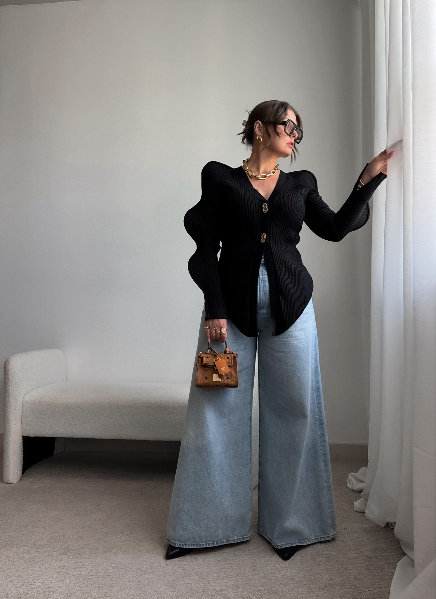 This stunning statement cardigan is perfect for Fall. Available in 3 colors.
I’m wearing my true size medium

I’m wearing my true size, 29 in this ultra wide leg jeans. After wearing in they can use some snatching at the waist from my tailor.

#LTKFindsUnder100 #LTKSeasonal