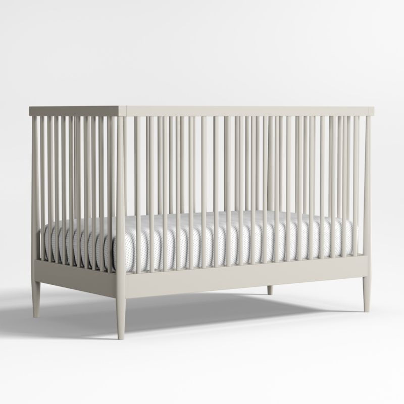 Hampshire Cozy Grey Wood Convertible Baby Crib + Reviews | Crate & Kids | Crate & Barrel