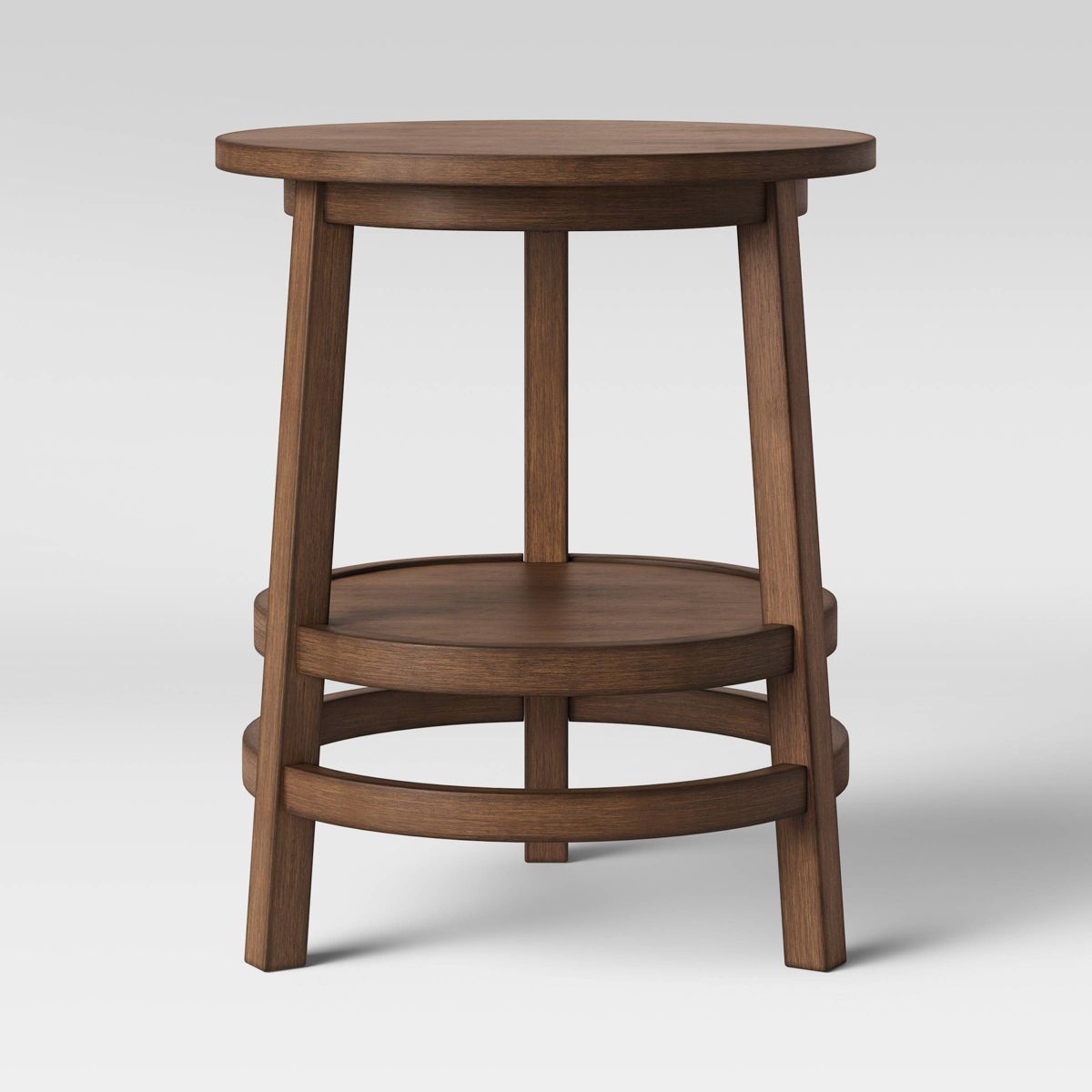 Haverhill Round Wood End Table Weathered Brown - Threshold™ | Target
