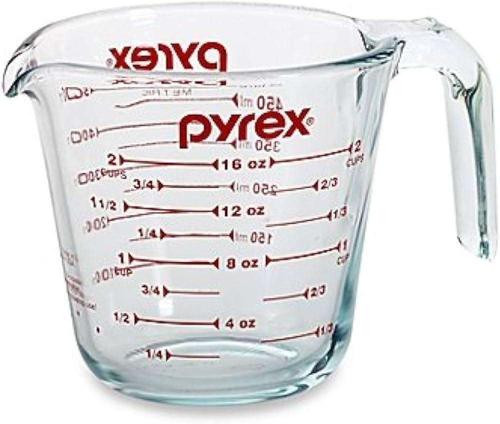 Pyrex Prepware 6001075 Measuring Cup, Red Graphics, Clear | Amazon (US)