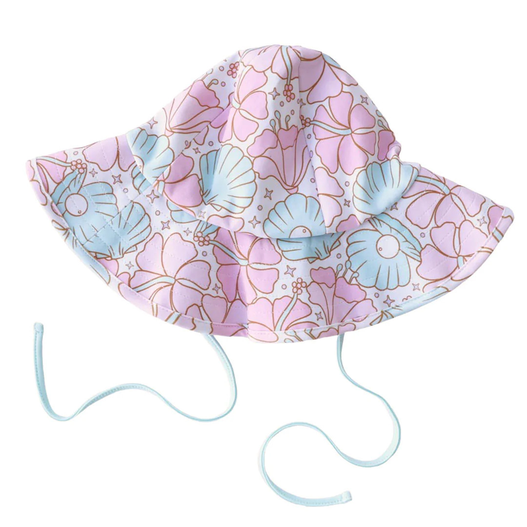Printed Sun Hat | Ocean Pearl | Caden Lane