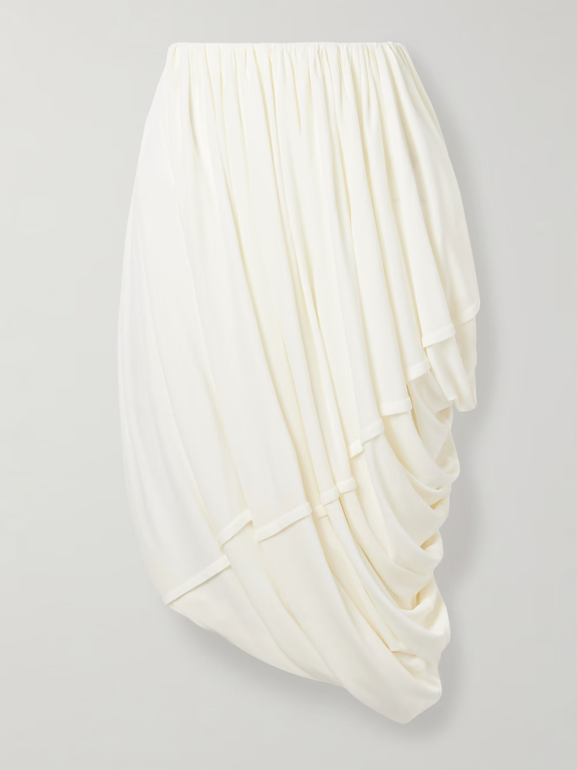 Draped stretch-jersey midi skirt | NET-A-PORTER (US)