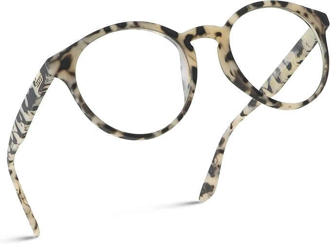 Retro Round Blue Light Blocking Glasses - UV & Bluelight Blocker for Women - Anti Glare, Trendy N... | Amazon (US)