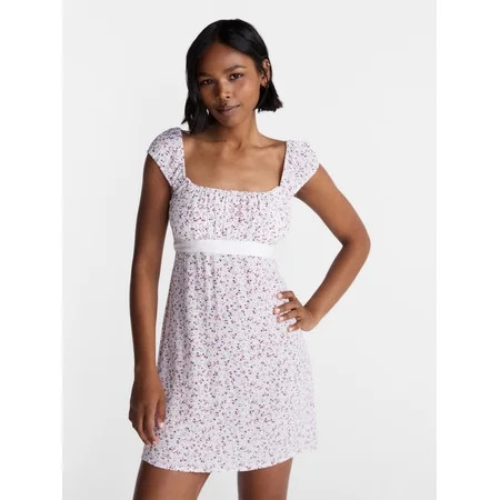 No Boundaries Woven Babydoll Mini Dress Women’s XXS-XXL | Walmart (US)