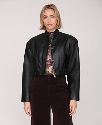 Avec Les Filles Women's Wide Shoulder Cropped Jacket - Macy's | Macy's
