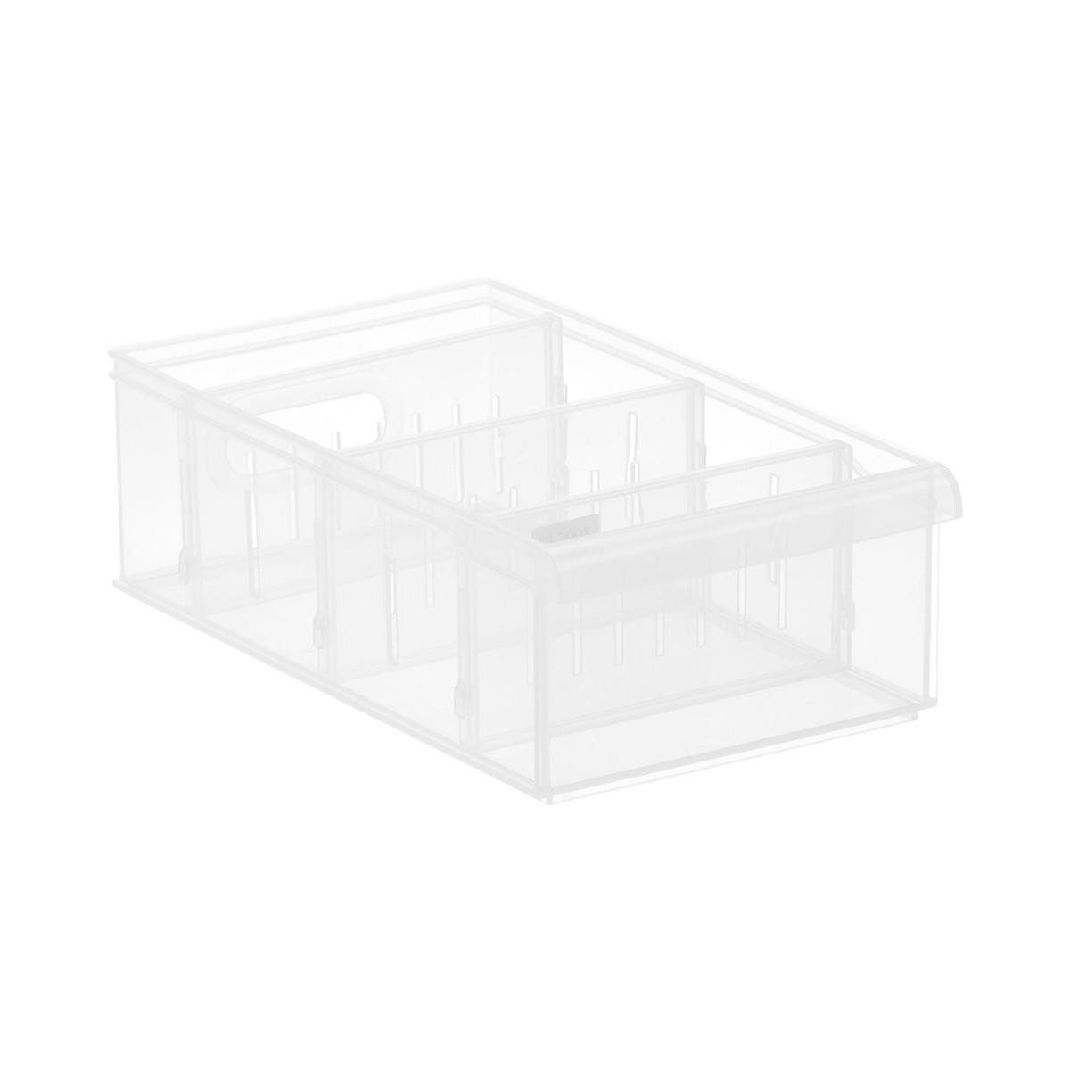 Medium Stacking Plastic Bin Clear | The Container Store