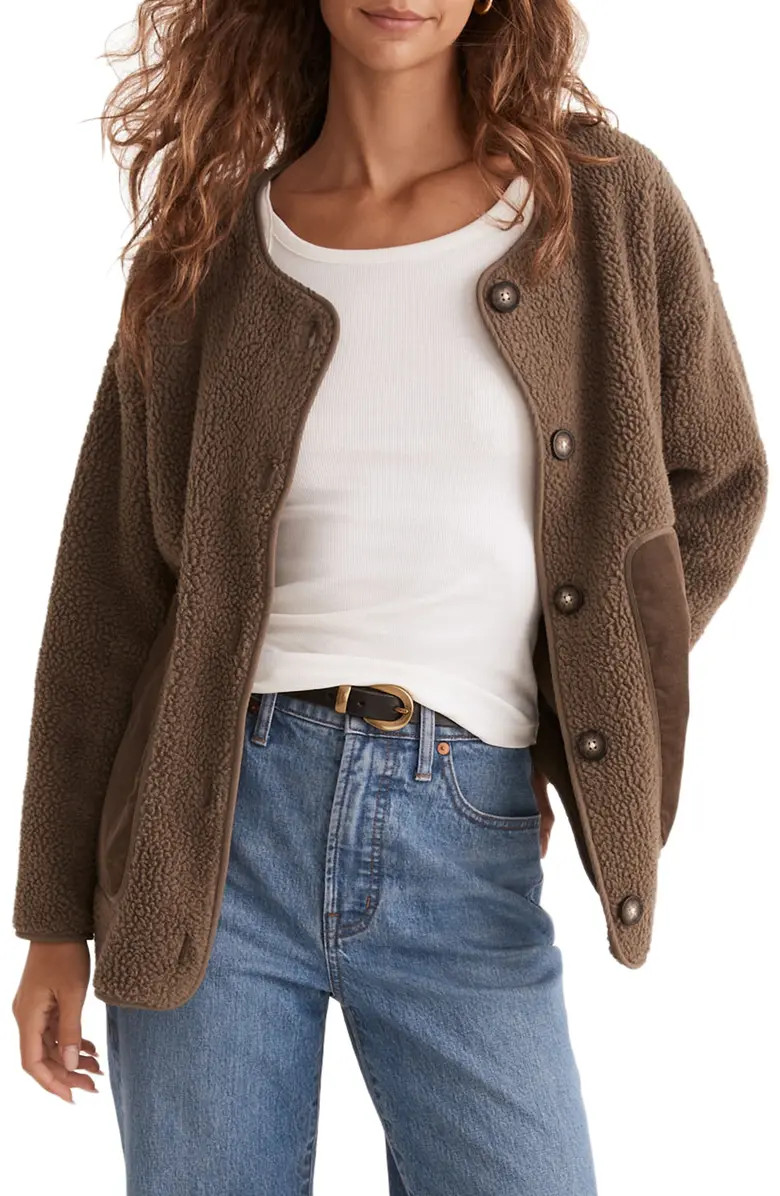 Madewell Resourced Fleece Cardigan Jacket | Nordstrom | Nordstrom