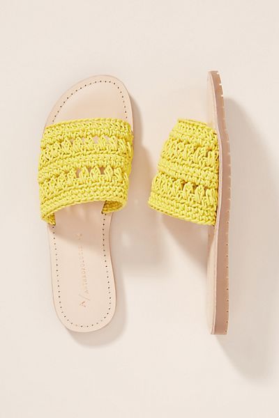 Pia Crocheted Slide Sandals | Anthropologie (US)