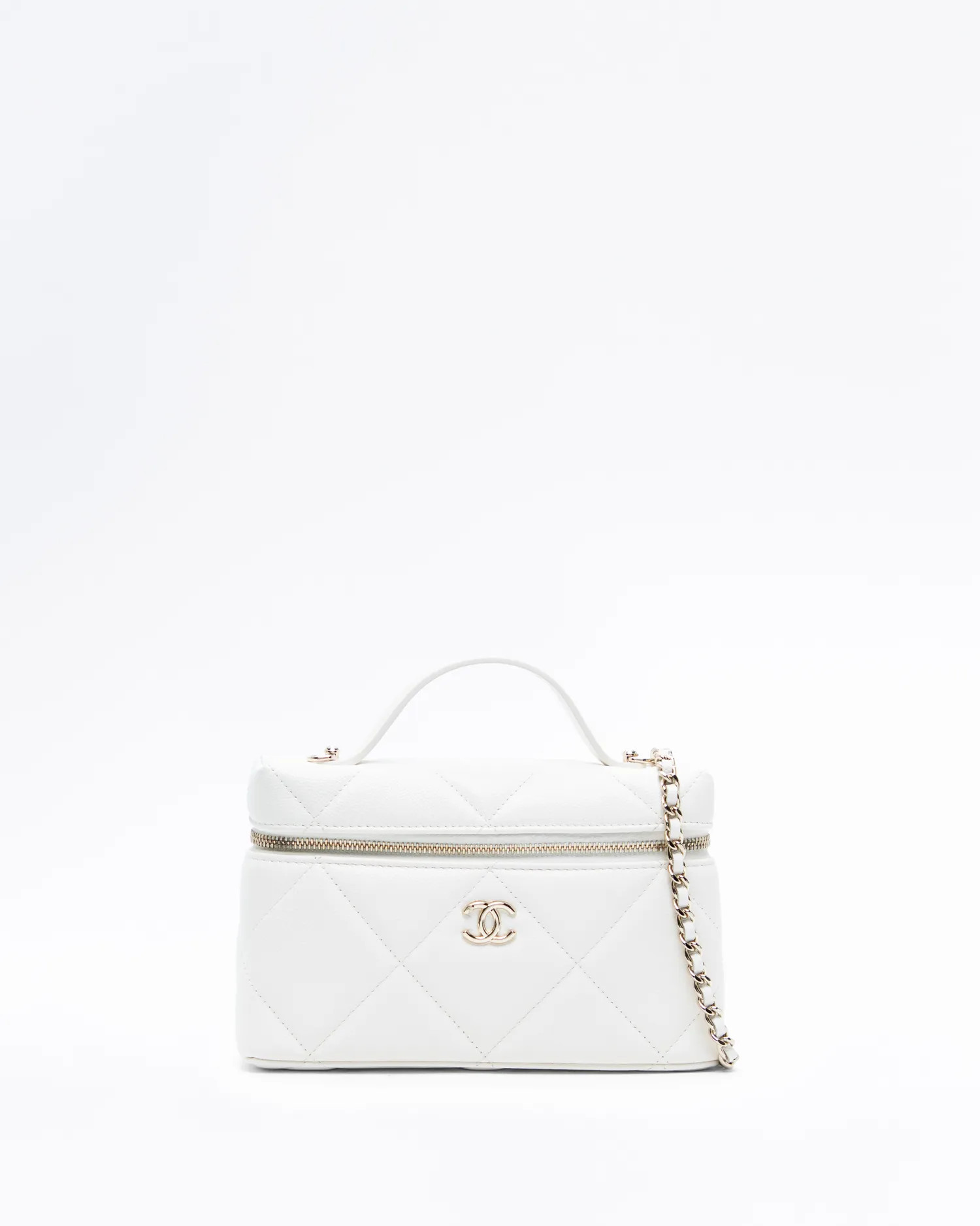 Caviar Slim Vanity Case with Chain | Vivrelle