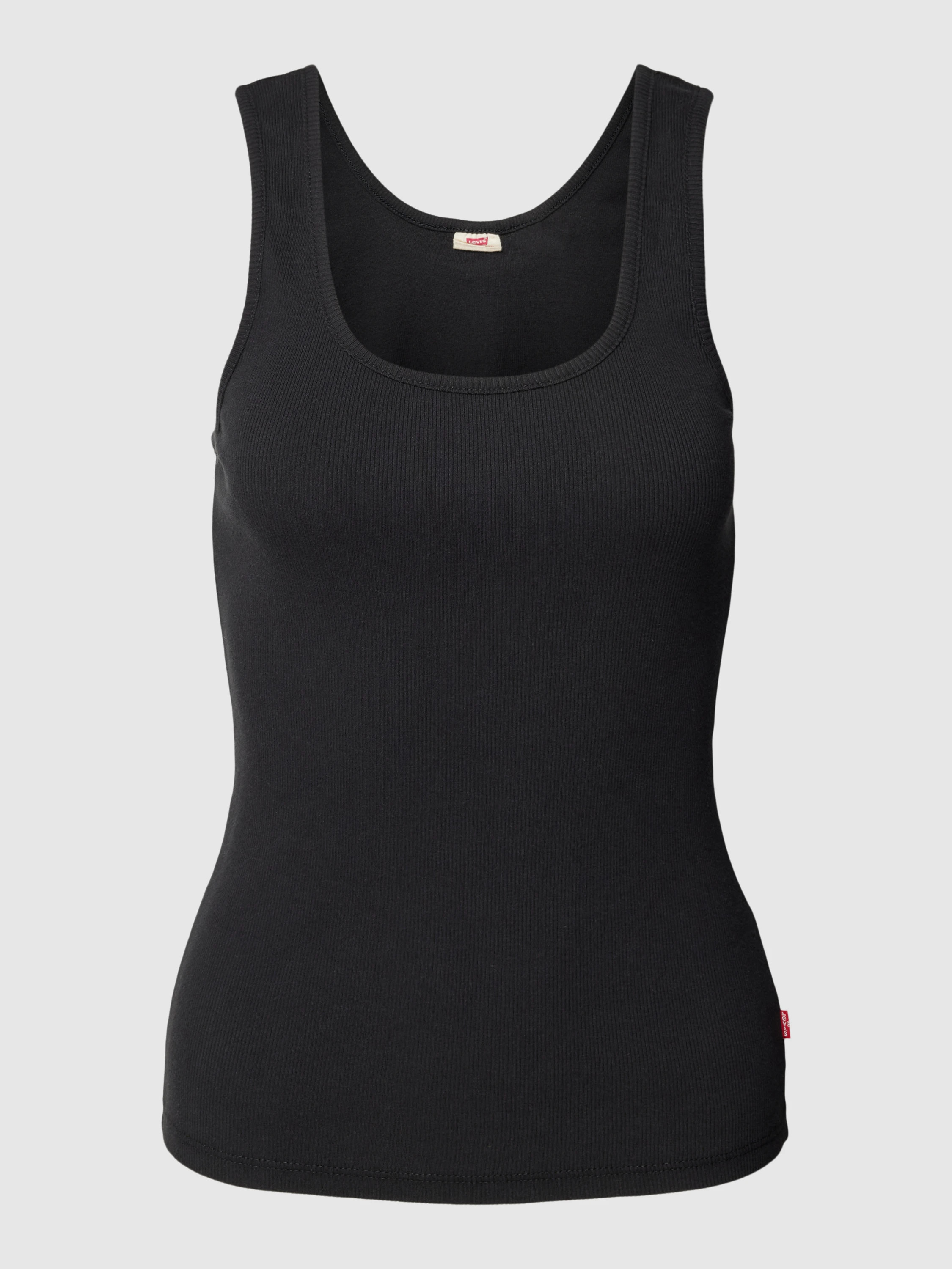 Levi's® Classic Fit Tanktop in Ripp-Optik Modell 'CAVIAR' (schwarz) online kaufen | Peek & Cloppenburg* Düsseldorf DE