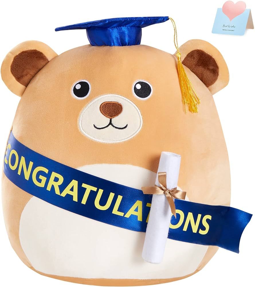 CozyWorld 13" Graduation Stuffed Animal Bear Plush Pillow, Grad Cap Graduation Gifts Soft Plush T... | Amazon (US)