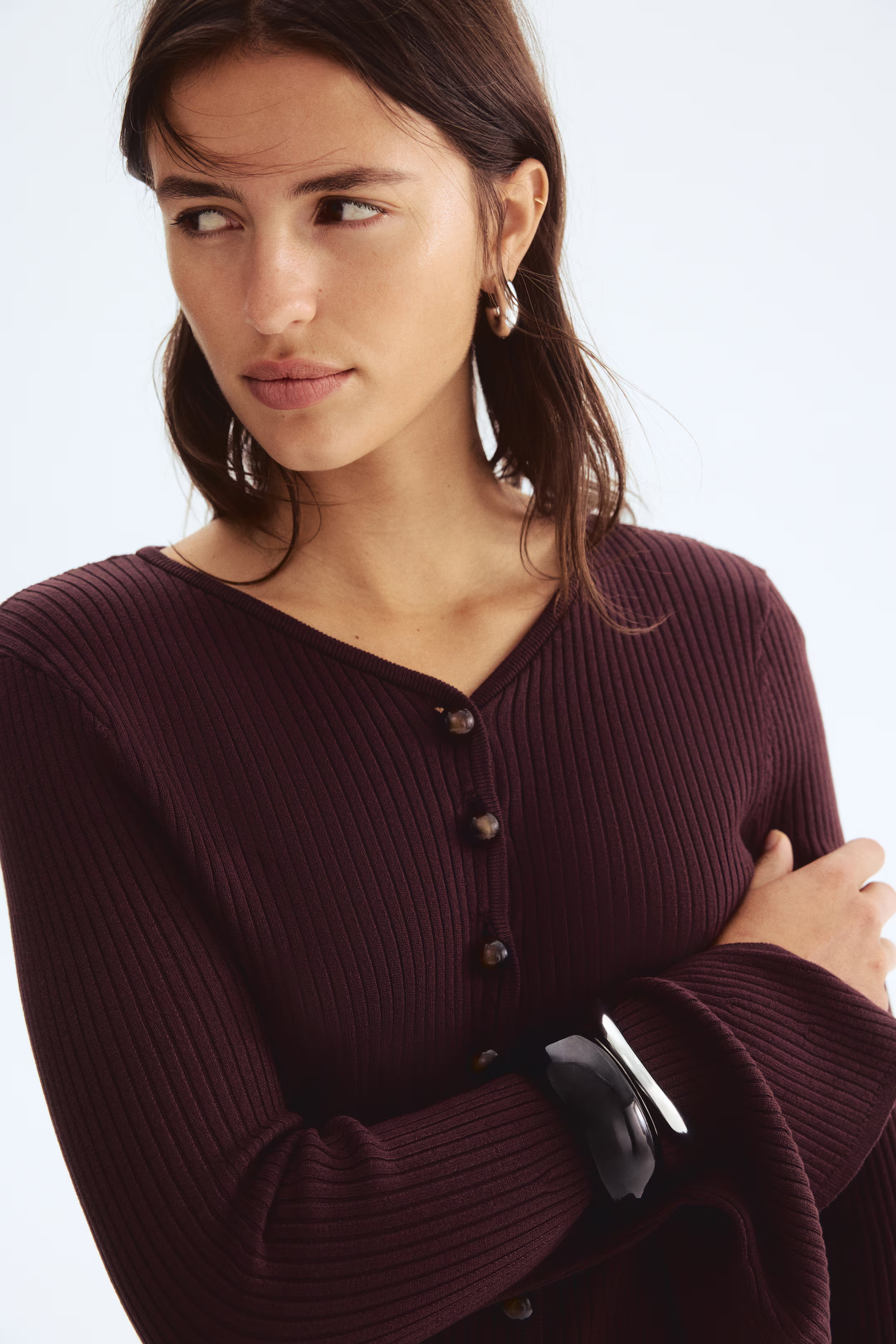 Rib-knit cardigan | H&M (UK, MY, IN, SG, PH, TW, HK)