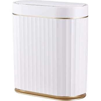 ELPHECO Bathroom Trash Can with Lid Automatic Garbage Can, 2 Gallon Slim Smart Trash Can, Small P... | Amazon (US)