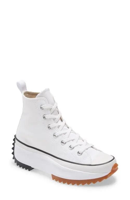 Converse Chuck Taylor® All Star® Run Star Hike High Top Platform Sneaker in White/Black/Gum at Nords | Nordstrom