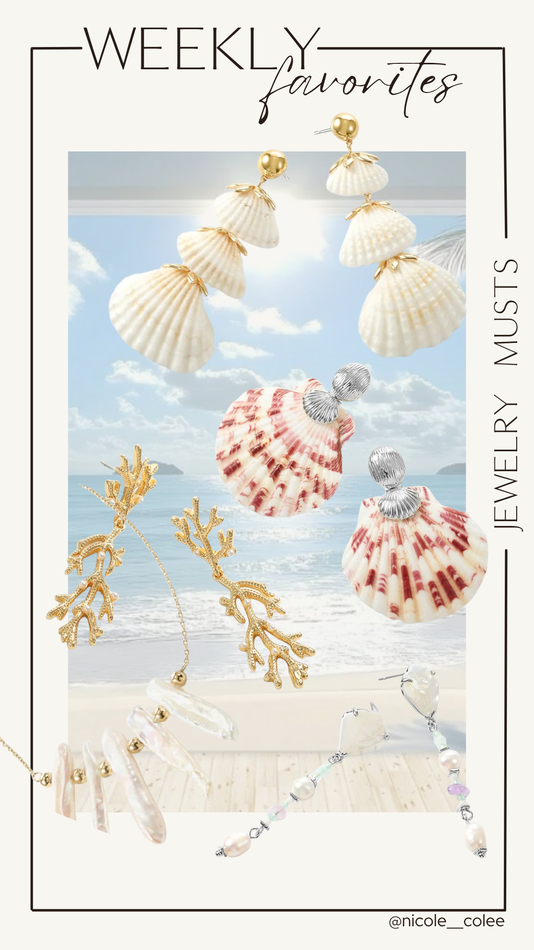 Current jewelry obsession: anything that looks like it was collected during a dreamy beach vacation. 🐚✨

These gorgeous coastal-inspired pieces were gifted to me, and I couldn't wait to share them. From shell statement earrings to pearls, coral details, and ocean-inspired accents, every piece feels like summer in jewelry form.

The perfect finishing touch for vacations, beach dinners, resort wear, and all those effortless summer outfits we're living in right now. ☀️🌊

Which pair would you wear first? 🤍

#LTKAccessories #SummerStyle #BeachJewelry #ResortStyle #LTKFinds 

 #LTKdayinmylife #LTKgrwm #LTKstorytime