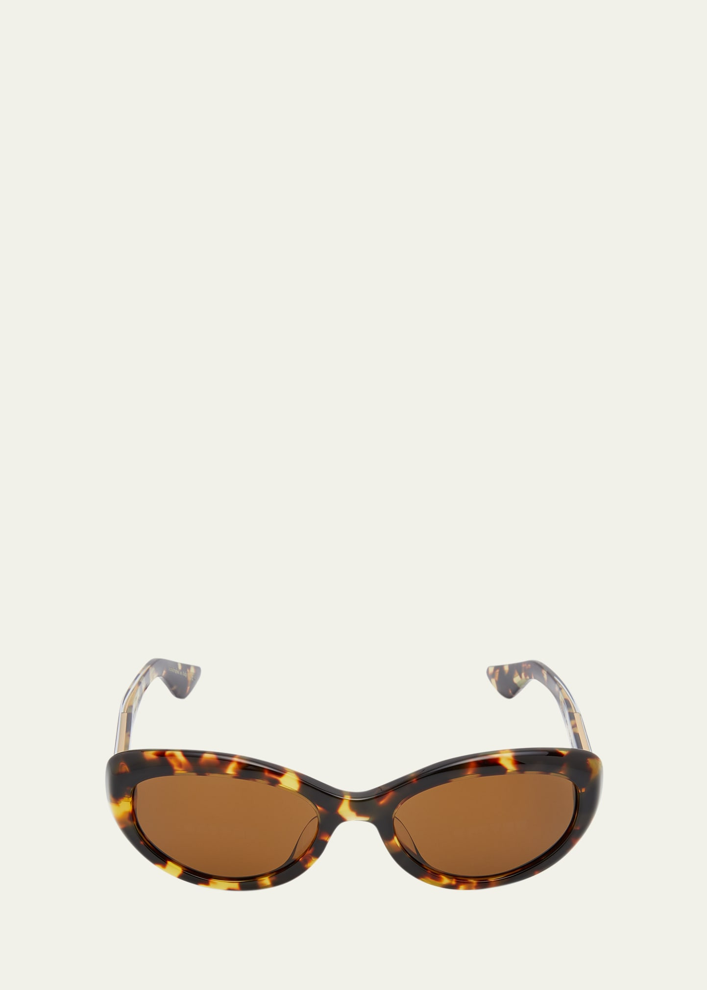 1969C Tortoise Acetate Oval Sunglasses | Bergdorf Goodman