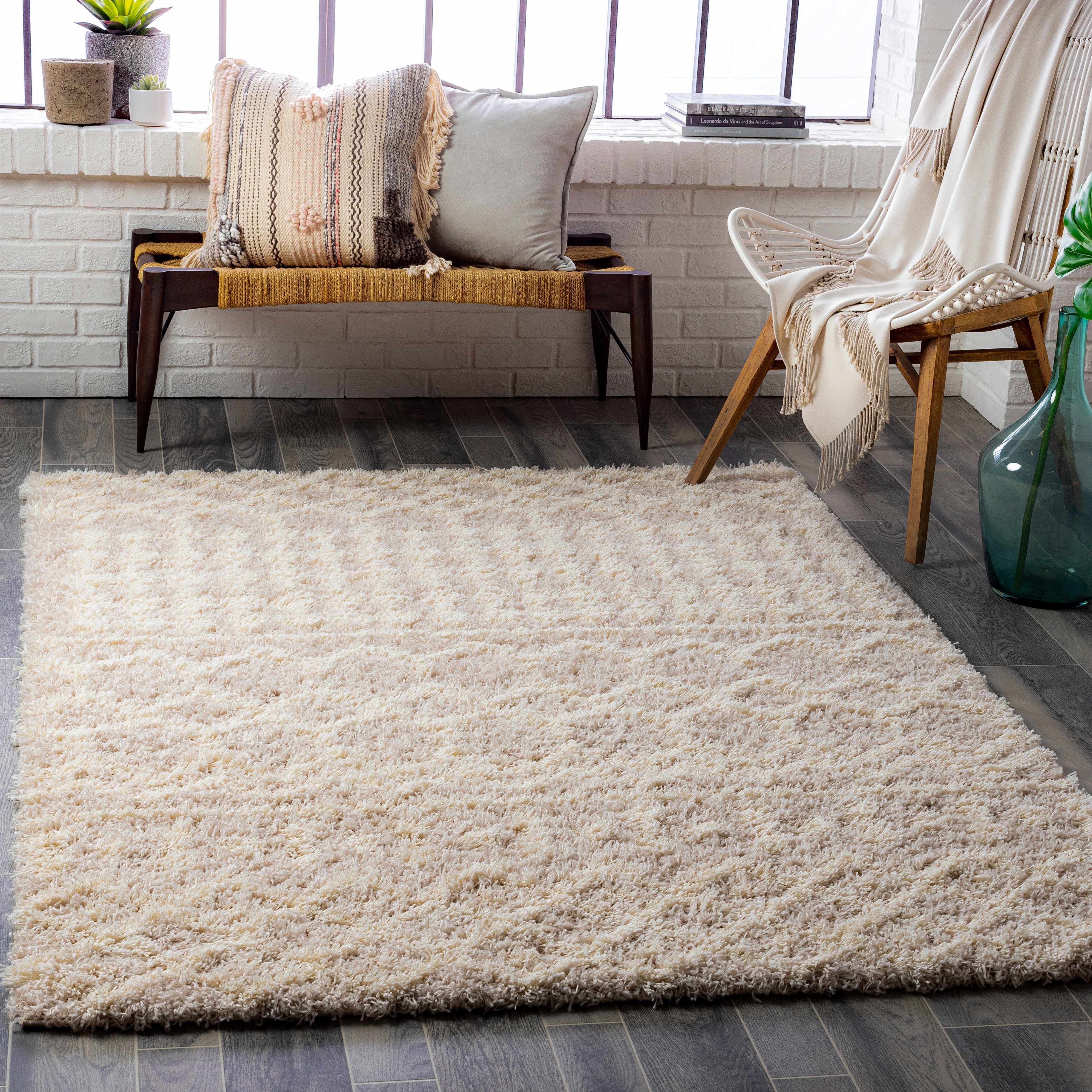 Prompton Cream Plush Area Rug | Boutique Rugs
