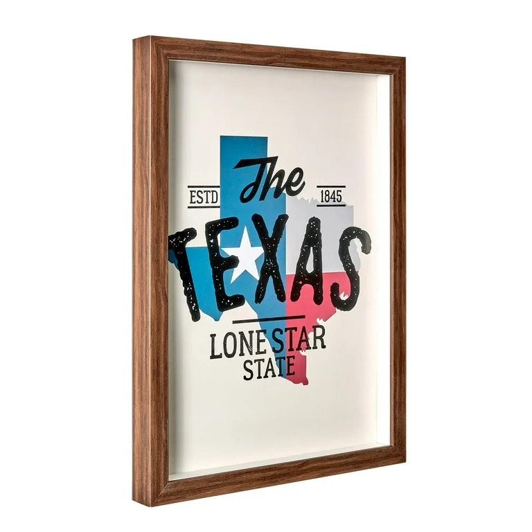 American Art Decor The Lone Star 12" x 16" State Framed Print | Walmart (US)