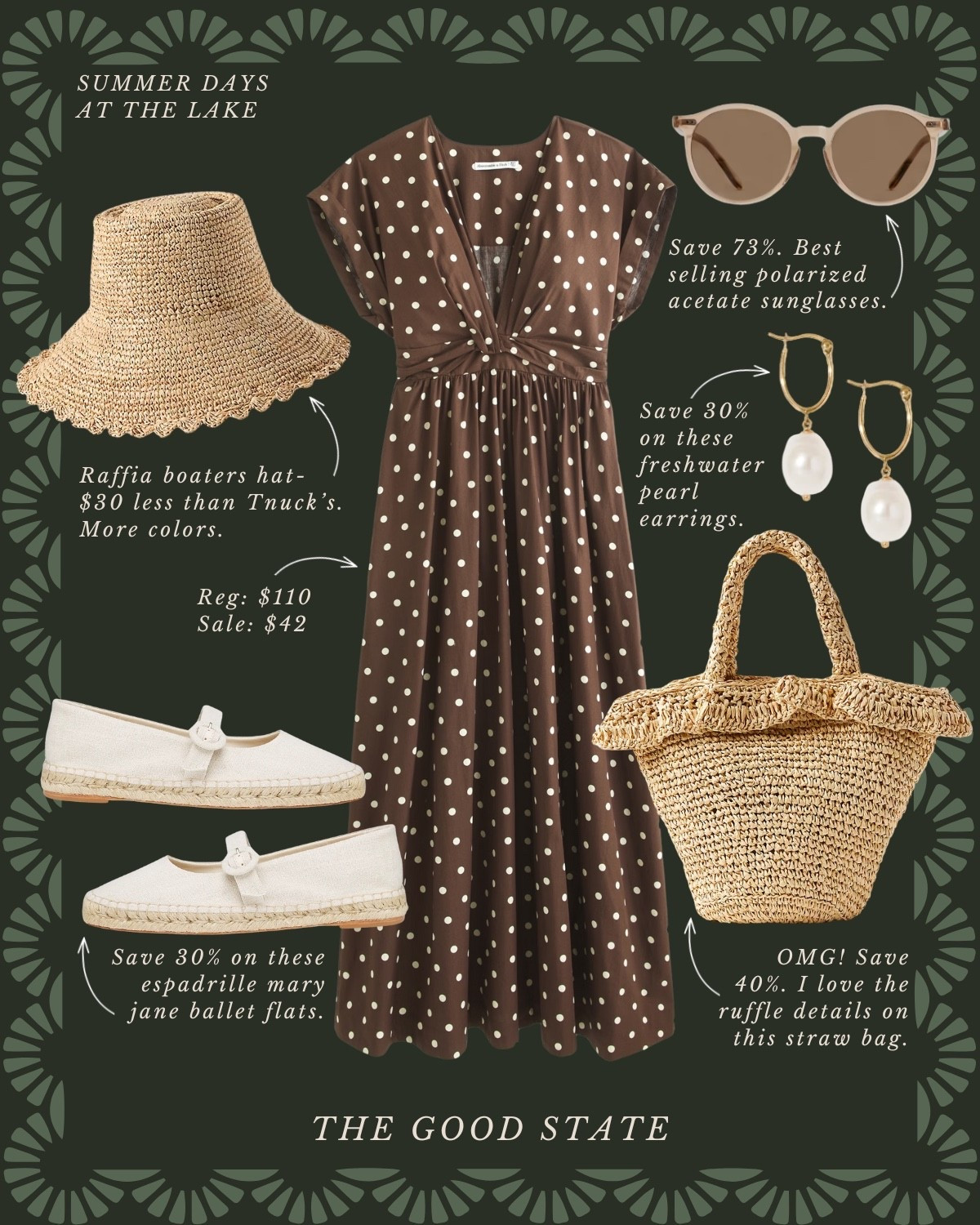 This is for the Nancy Meyers-loving girlies living their best life as they sip on a cup of freshly brewed coffee and watch the sunrise over the lake. For the ones breathing in slow mornings and fresh air. This is for the ladies 
spending all day out on the boat and the evening on the dock with a glass of wine and good company. For the girlies who still flip on The Parent Trap and eat Oreos dipped in peanut butter. This is for the ladies who love all things gingham, their trusty ball cap and the ease of a Summertime dress. For those thriving in this Americana Summer. This is for you🫶🏼

Ootd, outfit idea, style tip, classic style, timeless style striped sweater, quince, J.Crew, J.Crew, factory, target, target fashion, target style, Walmart, Anthropologie, Anthro, Madewell, white dress, spring dress, summer dress, spring fashion, summer fashion, vacation, outfit, Fourth of July, outfit, red, white, and blue outfit, gingham dress, quilt dress, organic skincare, pearl, jewelry, Abercrombie, and Fitch, Tuckernuck, Madewell, H&M, Amazon, Amazon style, farmers market outfit, sissy light hat, dolce vita, women’s shoes, raffia bags, wedding guest dress, dress, wedding guest, Lauren England, the good state, lake, lake outfit, lake house, summer sweater, American flag sweater

#LTKSaleAlert #LTKFindsUnder50 #LTKStyleTip