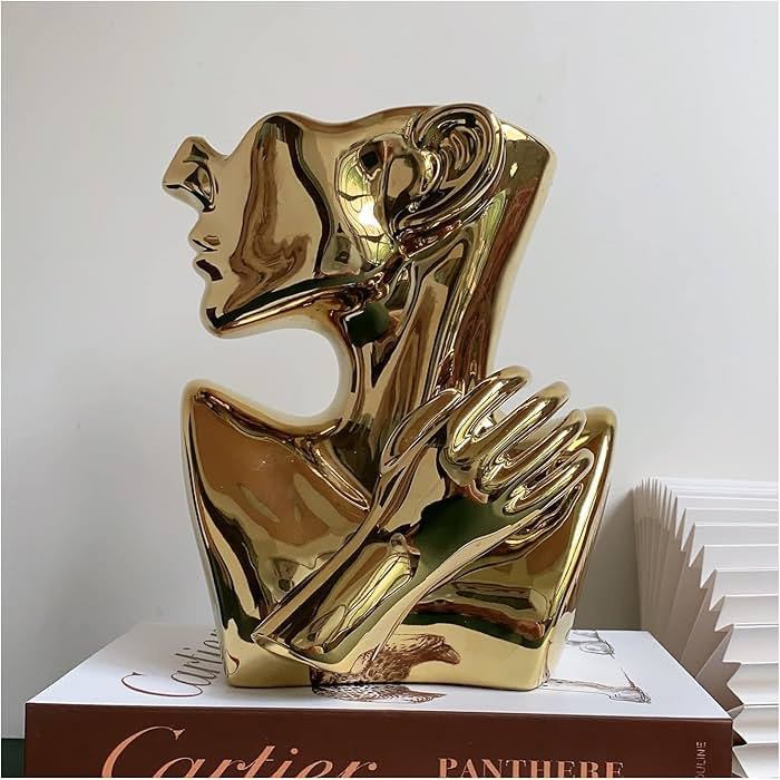 Ceramics Statue Flower Vase Face Pots Bust Head Shaped for Birthday Gifts Home Office Decoration ... | Amazon (US)