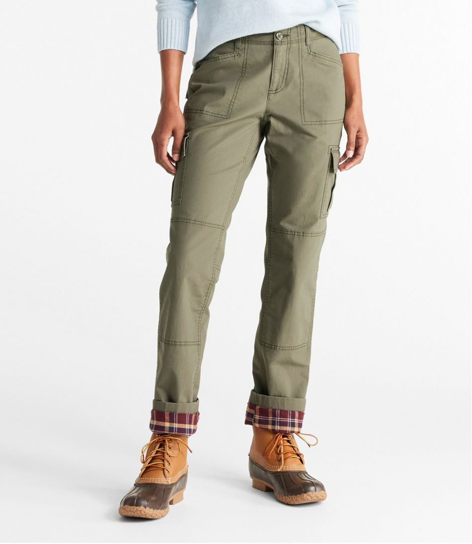 Women's Stretch Canvas Cargo Pants, Lined | L.L. Bean