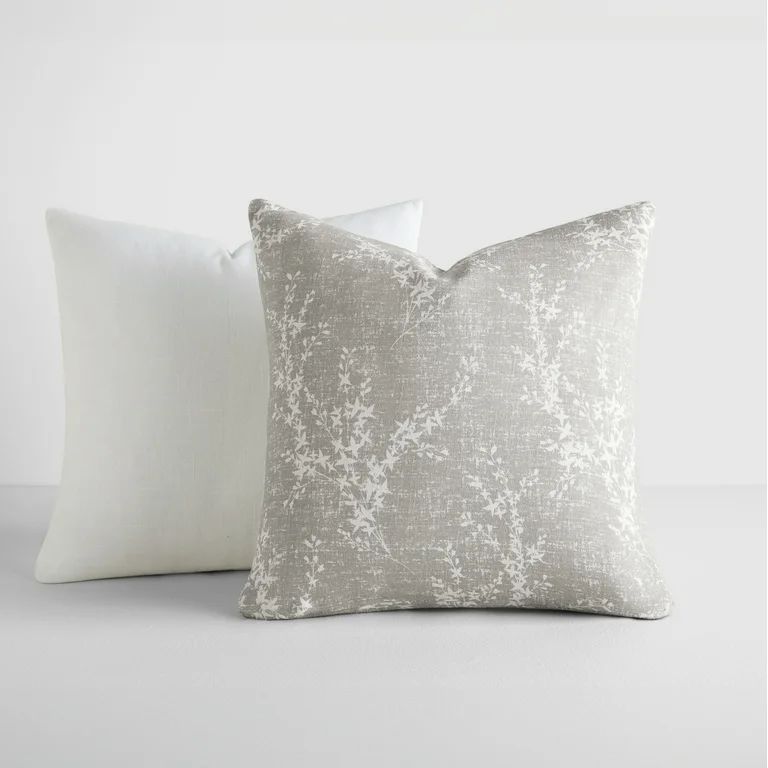 Comfort Canopy - 2-Pack Cotton Slub Decor Throw Pillows in Willow | Walmart (US)