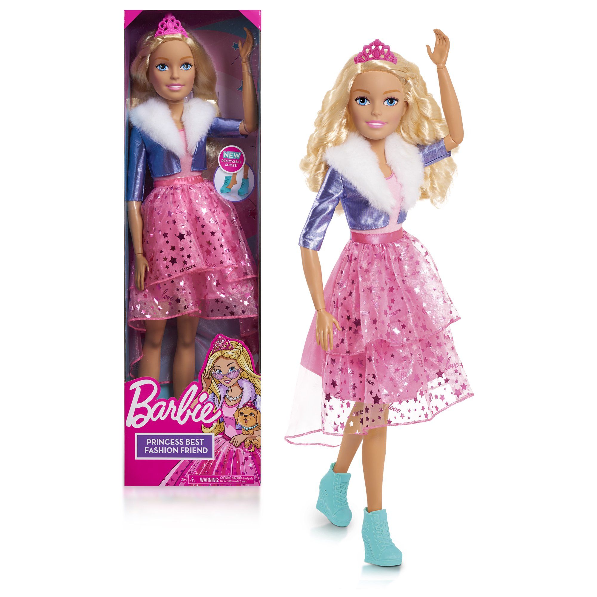 Barbie 28-Inch Best Fashion Friend Doll – Blonde Hair, Ages 3+ | Walmart (US)