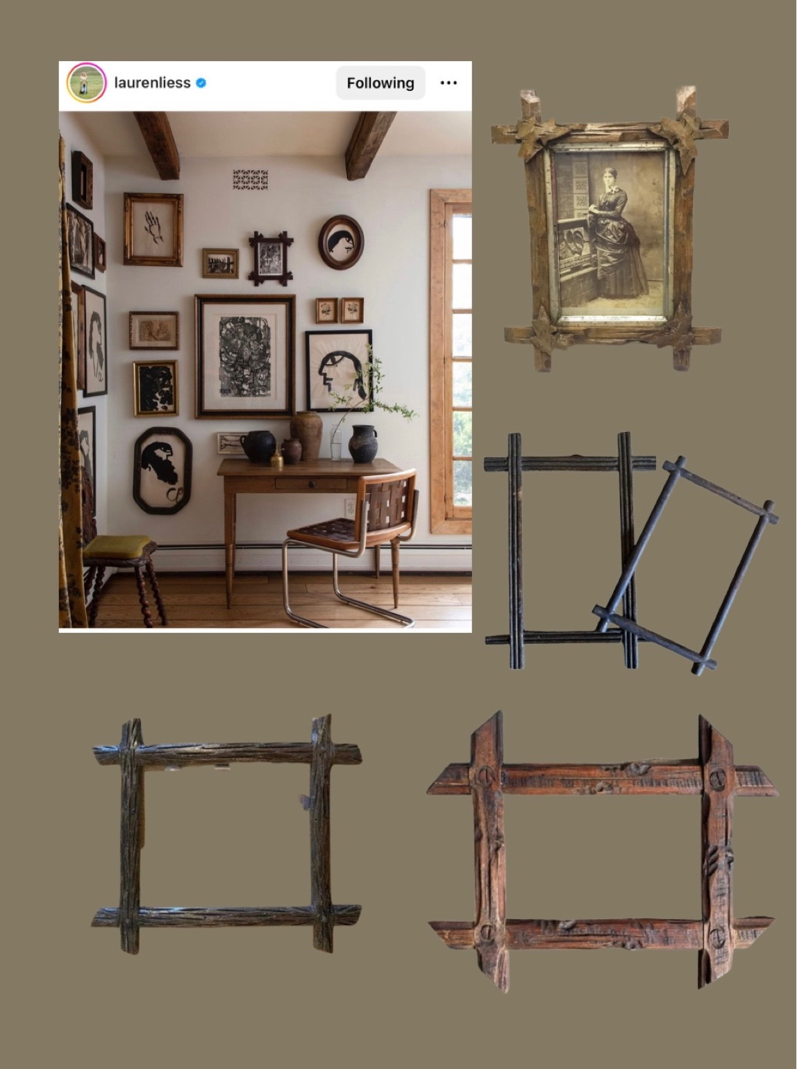 Some beautiful Adirondack Tramp Frames! Beautiful gallery wall inspired by @Laurenliess.   

#LTKFind #LTKunder100 #LTKhome