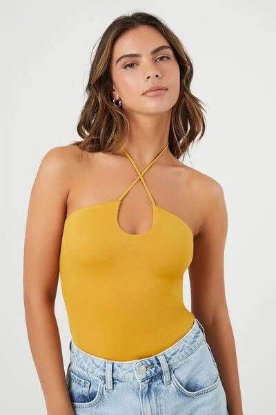 Crisscross Halter Bodysuit | Forever 21