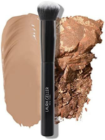 LAURA GELLER NEW YORK Foundation Makeup Brush with Wooden Handle in Midnight Black – Works with... | Amazon (US)