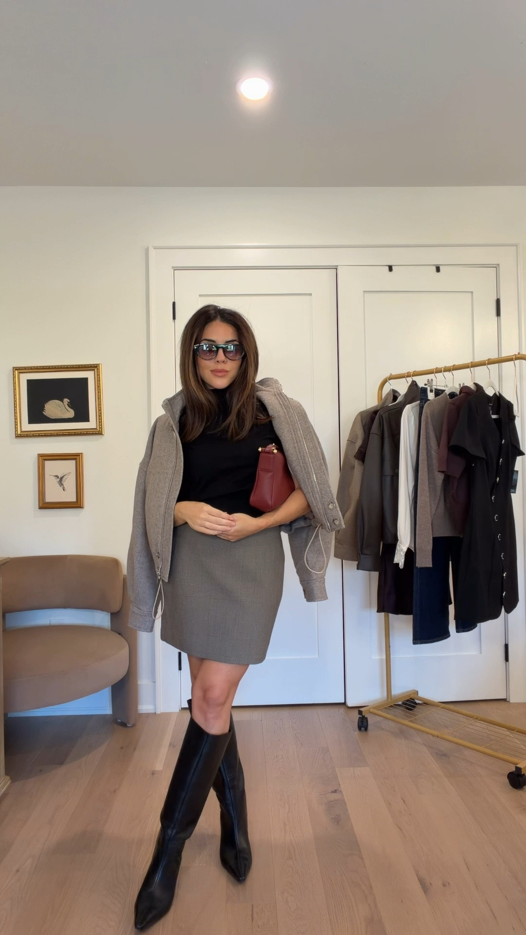 Skirt size 4
Top size XS
Jacket size 4

#LTKcanada #LTKfall