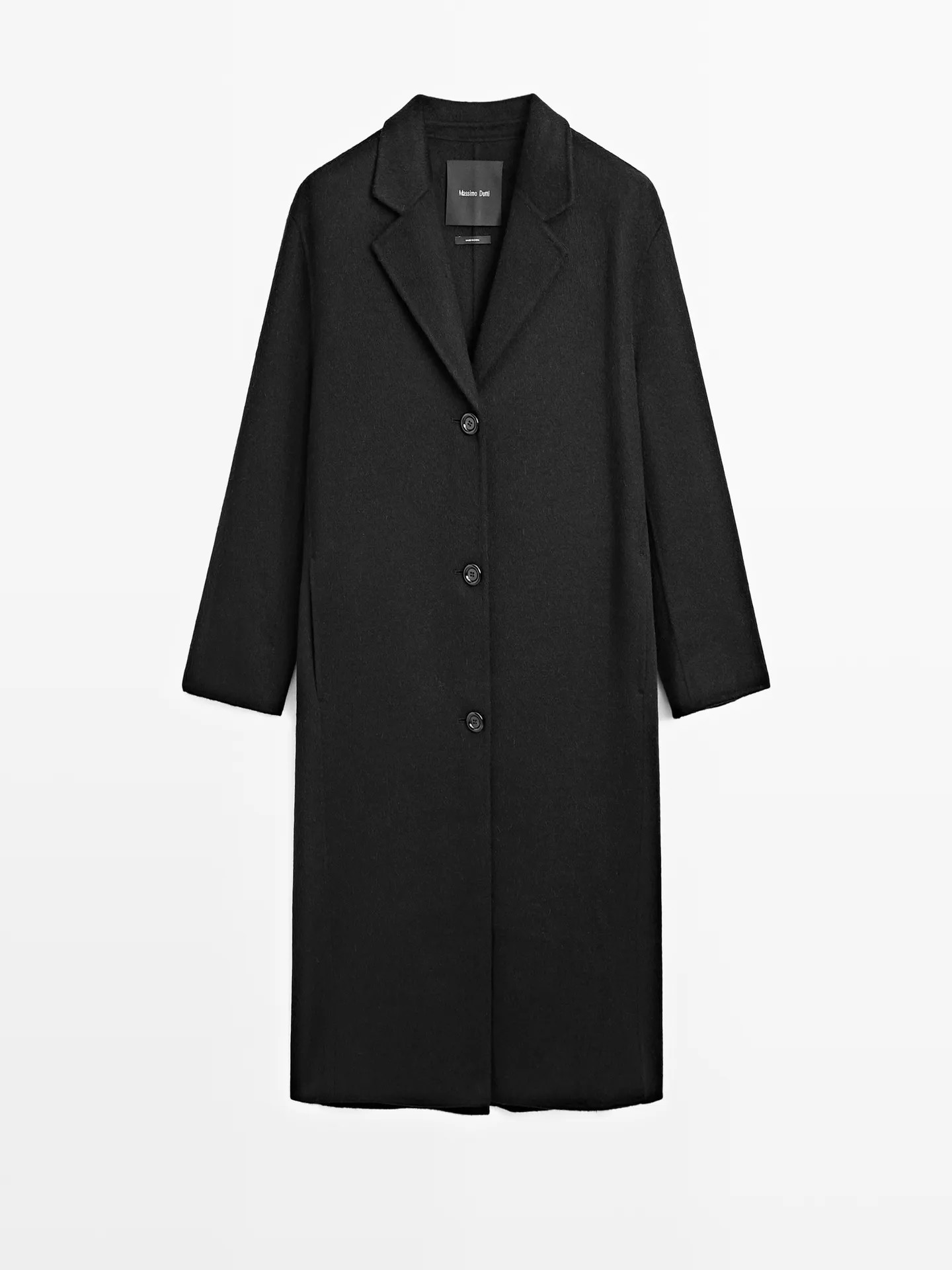 Long wool blend coat | Massimo Dutti UK