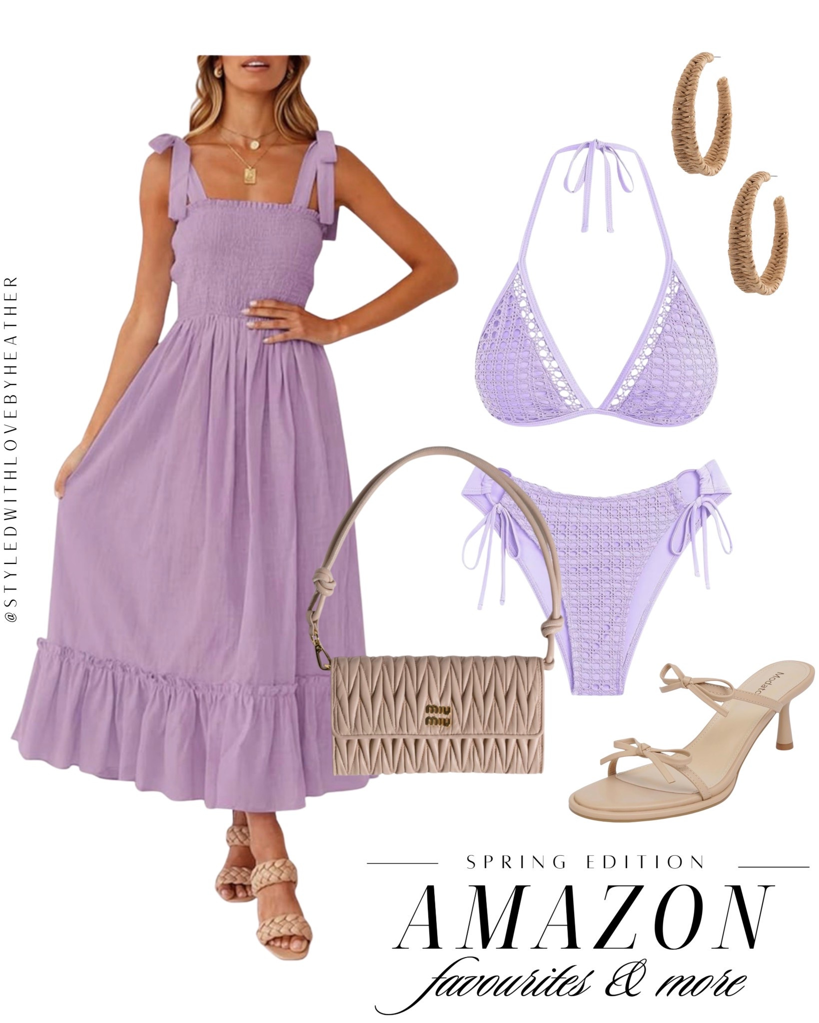 Soft girl spring in full bloom 💜✨

This lilac moment is giving effortless, feminine, and vacation-ready all at once—flowy dress, dreamy textures, and the prettiest neutral accessories to tie it all together 🤍

Perfect for brunch dates, beach strolls, or your next getaway 🌸

Everything is linked on my LTK 🛍️ Follow & save this look for your spring outfit inspo!

 

 #LTKootd #LTKPetite #LTKSwim