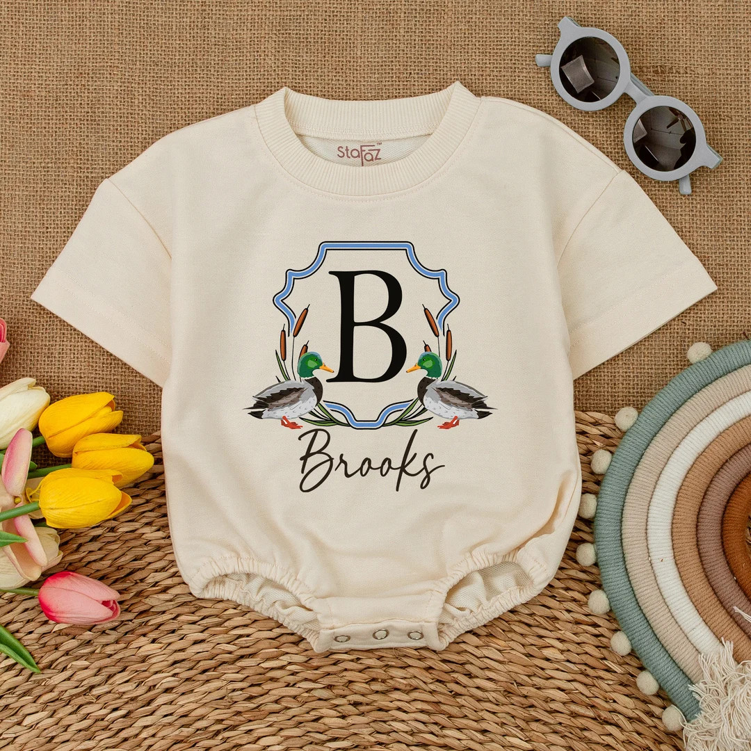 Custom Mallard Ducks Romper, Duckling Baby Bodysuit, Daddy's Hunting Buddy, Duck Lover, Short Sle... | Etsy (US)