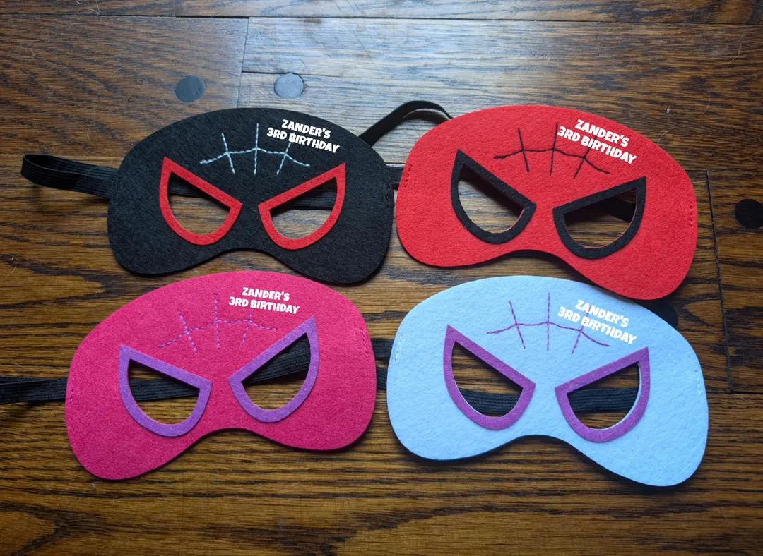 Personalized Spiderman Spidergirl Felt Mask Party Packs!   Spiderman Friends Birthday Party Favor... | Etsy (US)